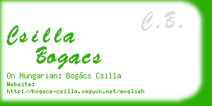 csilla bogacs business card